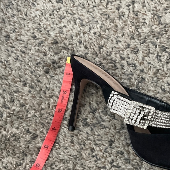 Schutz Black Heels with Sparkling Strap - Picture 2 of 10